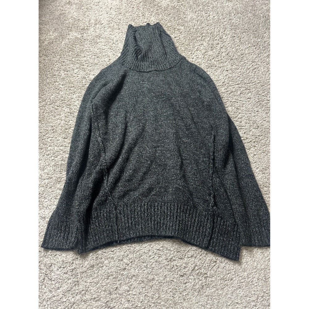 Karen Scott Charcoal Gray Marl Turtleneck Sweater Womens Large 100151978 FA23